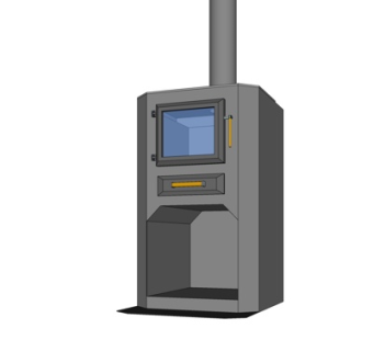 现代收费站停车杆su模型