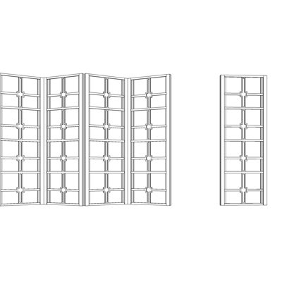 现代隔断屏风su模型