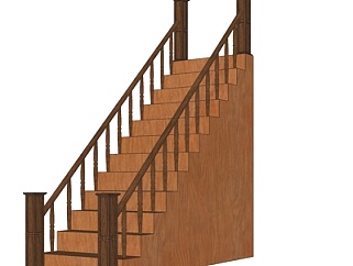 现代<em>实木楼梯</em>su模型