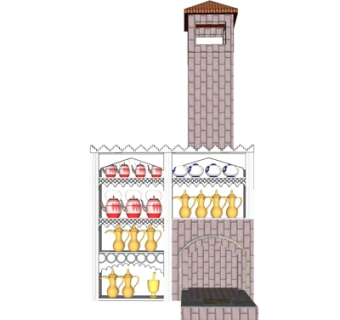欧式餐边柜su模型