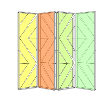 现代铁艺隔断屏风su模型