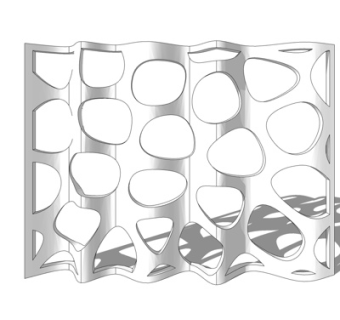 现代隔断屏风su模型