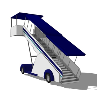 现代车形楼梯su模型