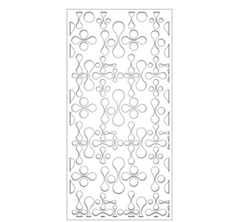 现代铁艺隔断屏风su模型