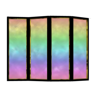 现代折叠屏风su模型