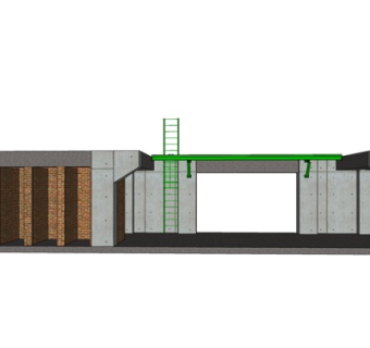 工业风金属爬梯su模型