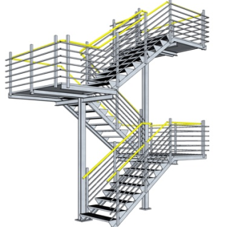 现代铁艺楼梯su模型
