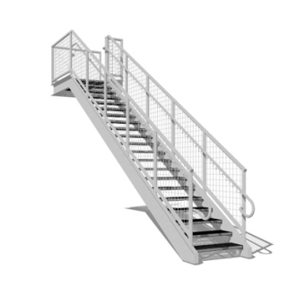 现代铁艺楼梯su模型