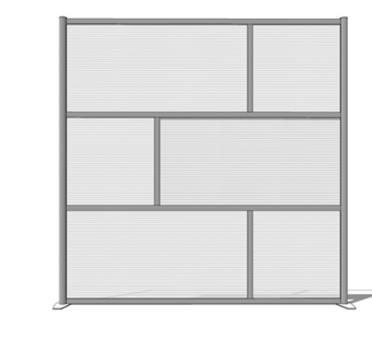 现代铁艺隔断屏风su模型