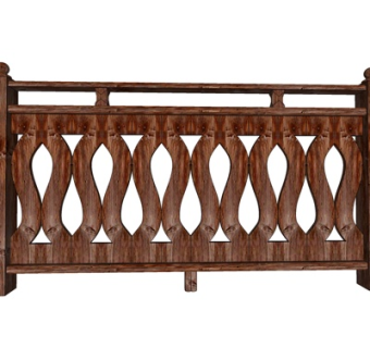 欧式实木围栏su模型