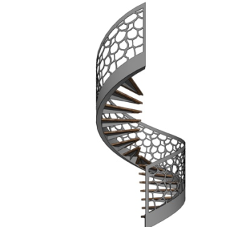 现代旋转楼梯su模型