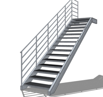 现代铁艺楼梯su模型