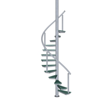 现代旋转楼梯su模型