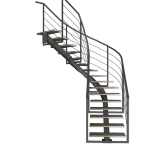 现代旋转楼梯su模型