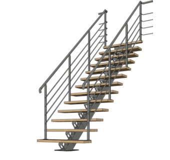 现代实木楼梯su模型