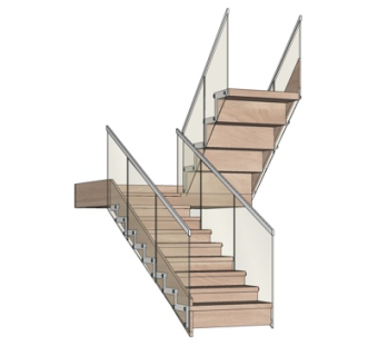 后现代玻璃楼梯su模型