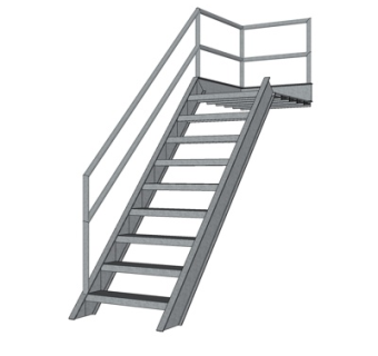 现代铁艺楼梯su模型