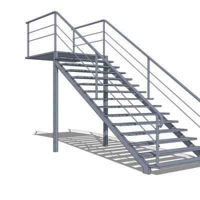 现代铁艺楼梯su模型