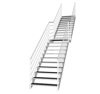 现代铁艺楼梯su模型