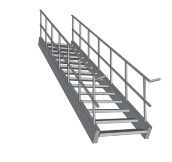 现代铁艺楼梯su模型