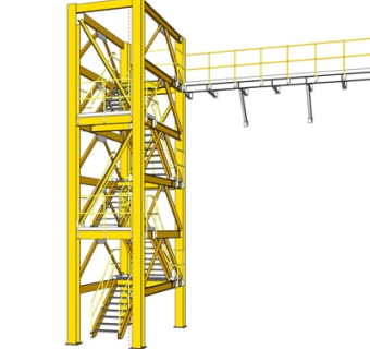 工业风铁艺楼梯组合su模型