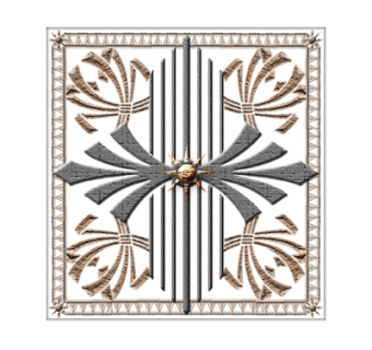 欧式金属雕花屏风su模型