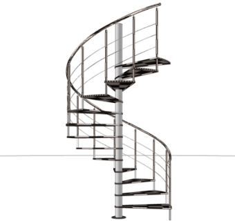 现代旋转楼梯su模型