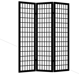 现代铁艺隔断屏风su模型