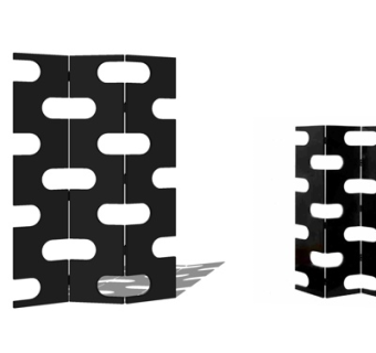 现代铁艺隔断屏风su模型