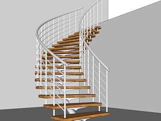 现代<em>实木楼梯</em>su模型