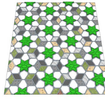 现代绿植隔断屏风su模型