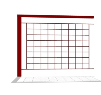 现代铁艺围栏su模型