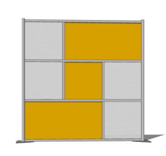 现代布艺隔断屏风su模型