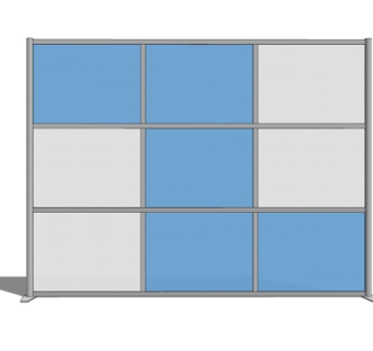 现代布艺隔断屏风su模型