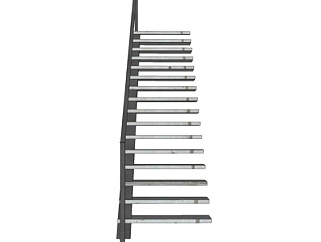 现代<em>简约</em>楼梯su模型