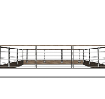 现代铁艺围栏su模型