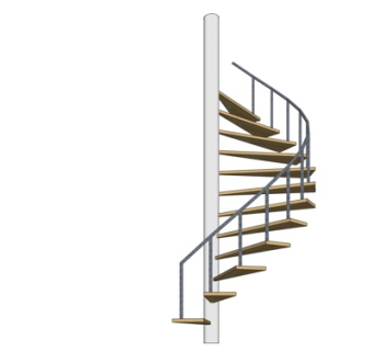 现代旋转楼梯su模型