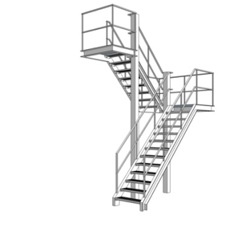 现代铁艺楼梯su模型