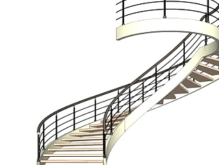<em>现代旋转楼梯</em>su模型