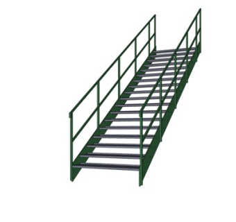 现代铁艺楼梯su模型