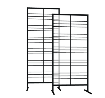 现代铁艺隔断屏风su模型