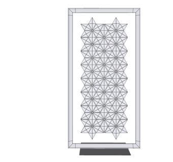 现代印花隔断屏风su模型
