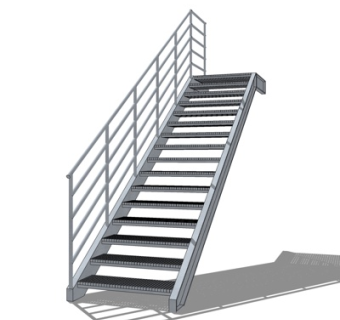现代铁艺楼梯su模型