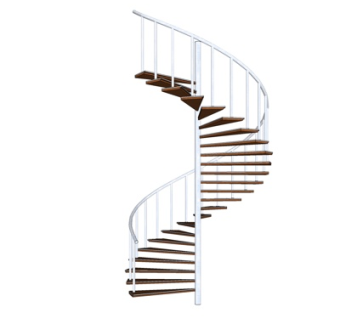 现代旋转楼梯su模型