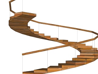 现代旋转<em>楼梯su模型</em>