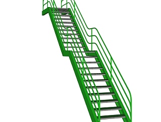 现代<em>铁艺楼梯</em>su模型