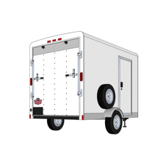 现代拖车厢su模型