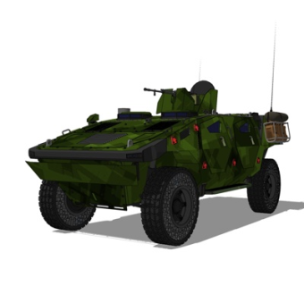 现代陆地战车su模型