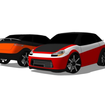 现代家用汽车su模型