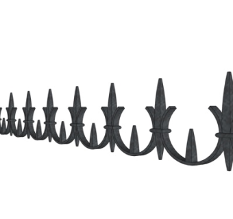 简欧围栏防盗刺su模型